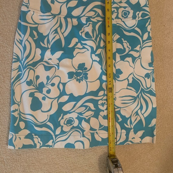 Ann Taylor Light Turquoise and White Cotton Skirt - Picture 6 of 6